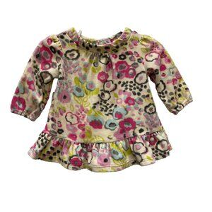 Genuine kids by Oshkosh Baby Infant 6 Months Floral Dress Top Tunic Ruffle LS